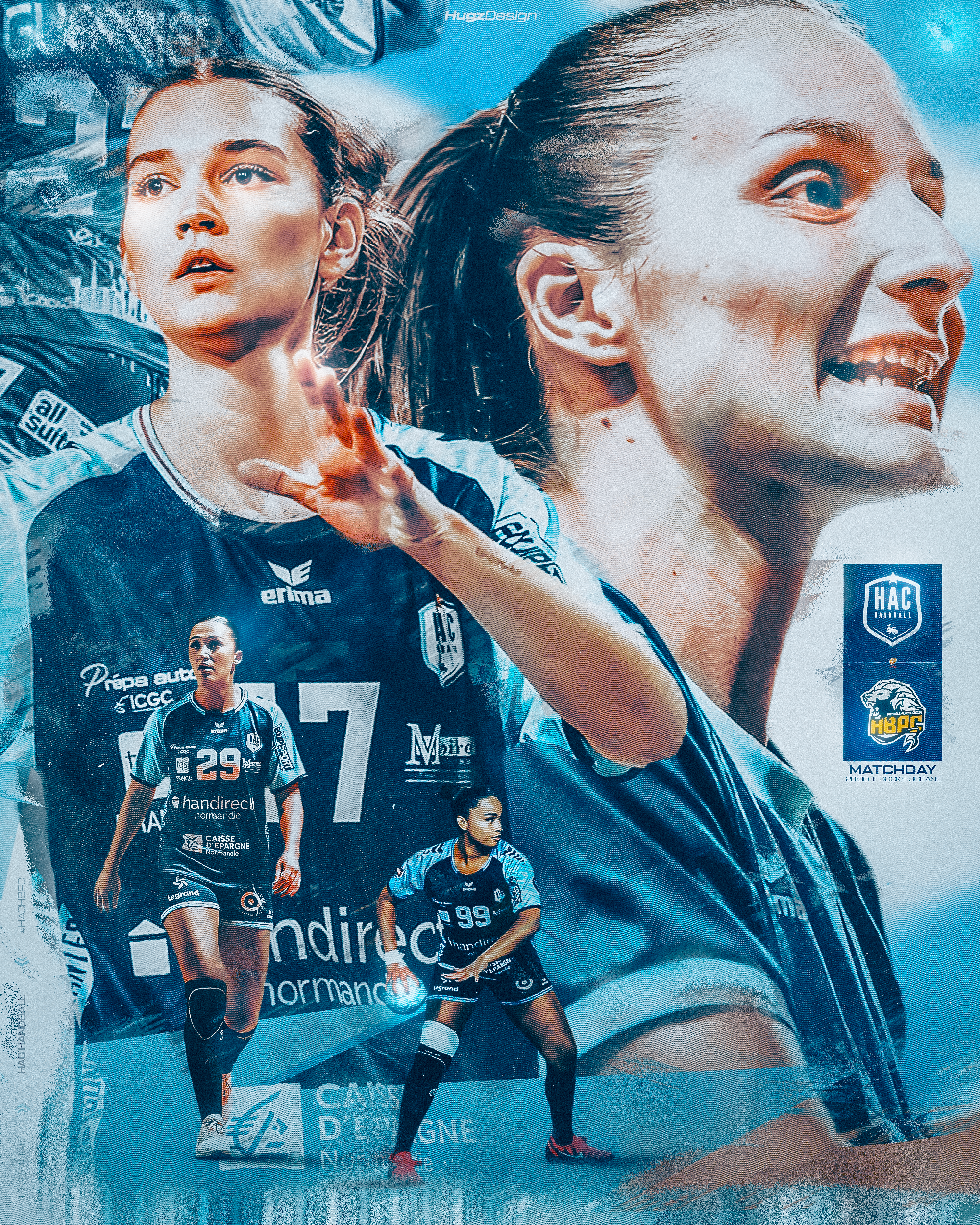 Création visuelle HAC Handball vs HBPC - performance sportive